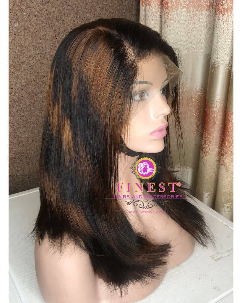 14” Piano Straight Frontal Wig - Finest Hairs and Accessories